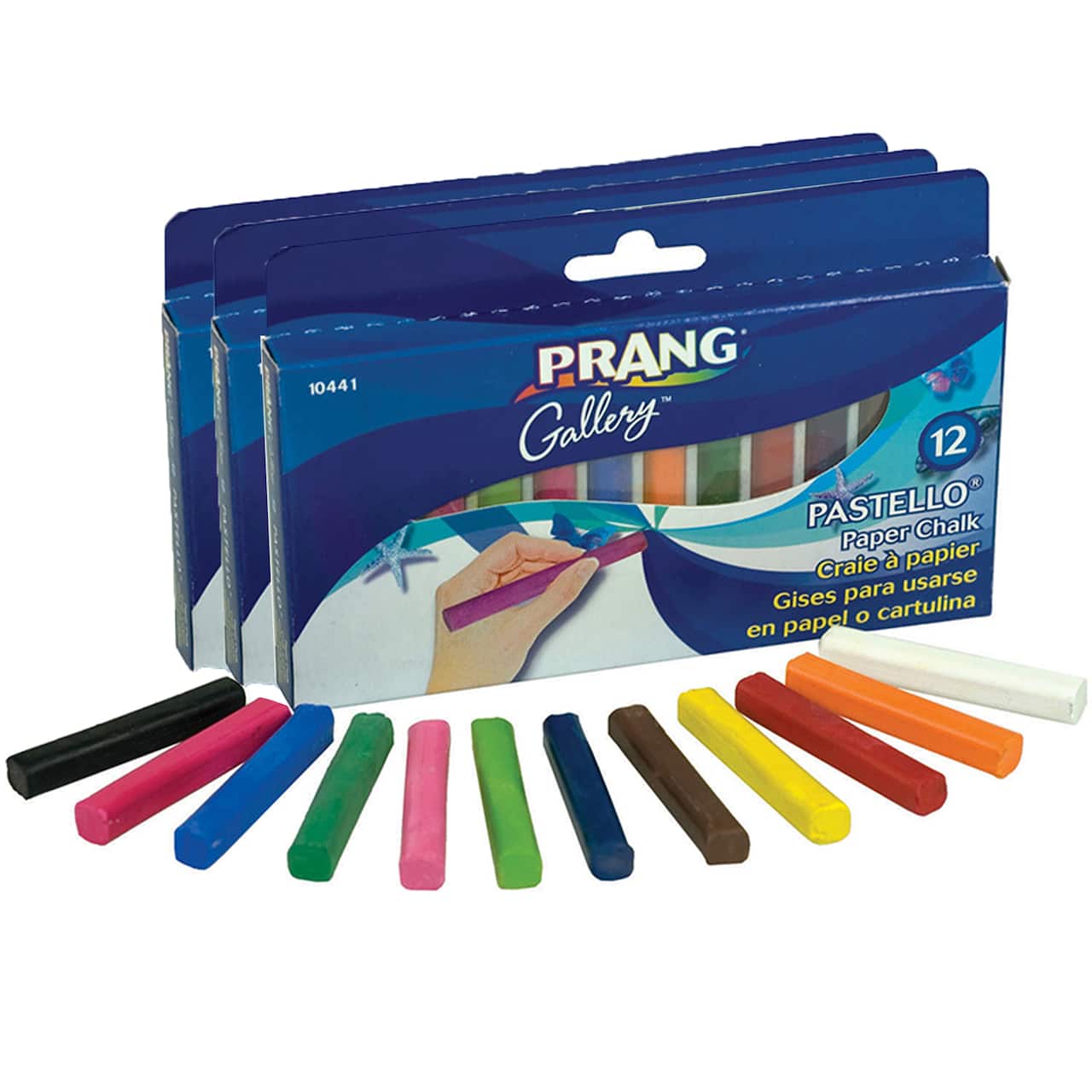Prang&#xAE; Pastello&#xAE; Paper Chalk, 3 Packs of 12